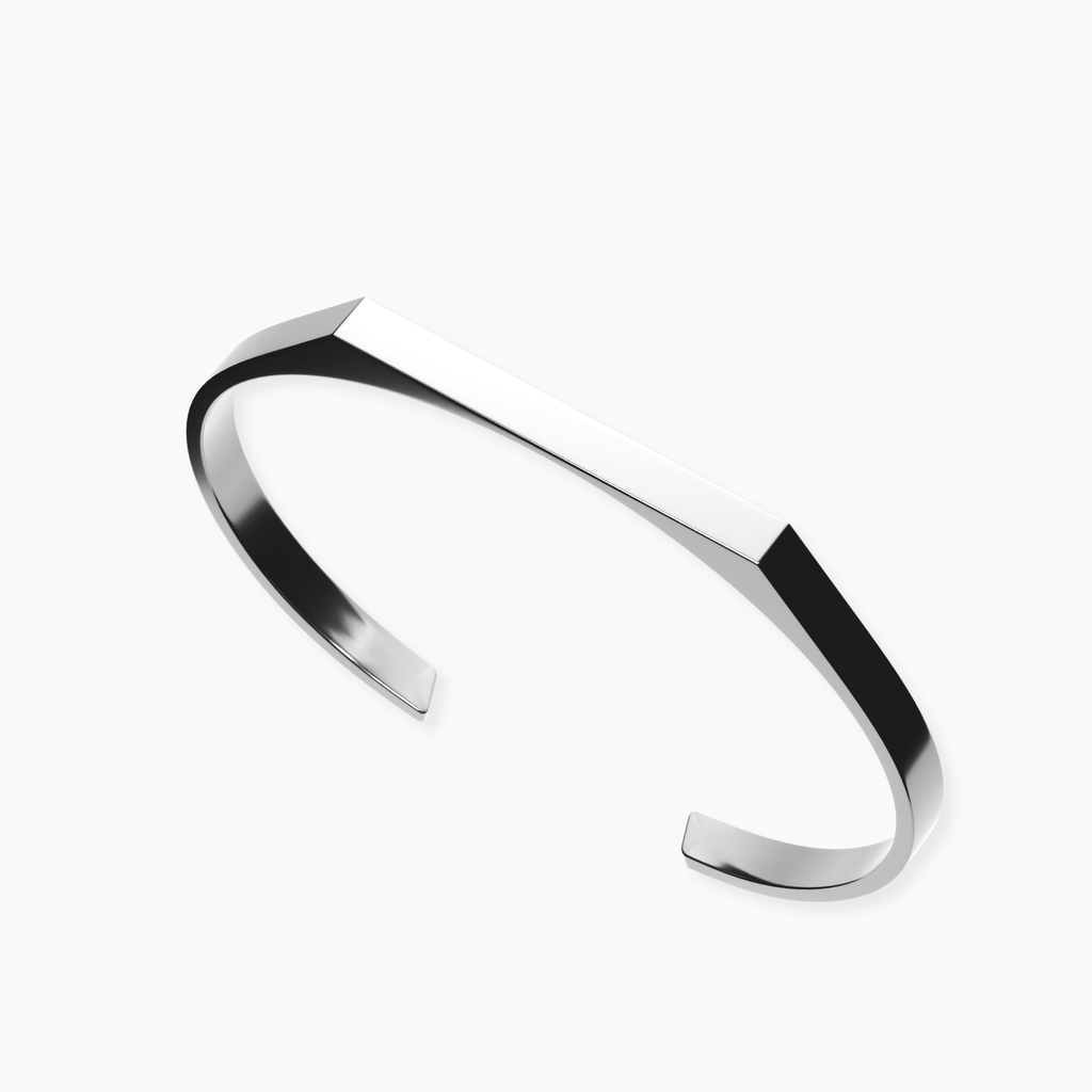 Bransoletka Signet Cuff Białe Złoto
