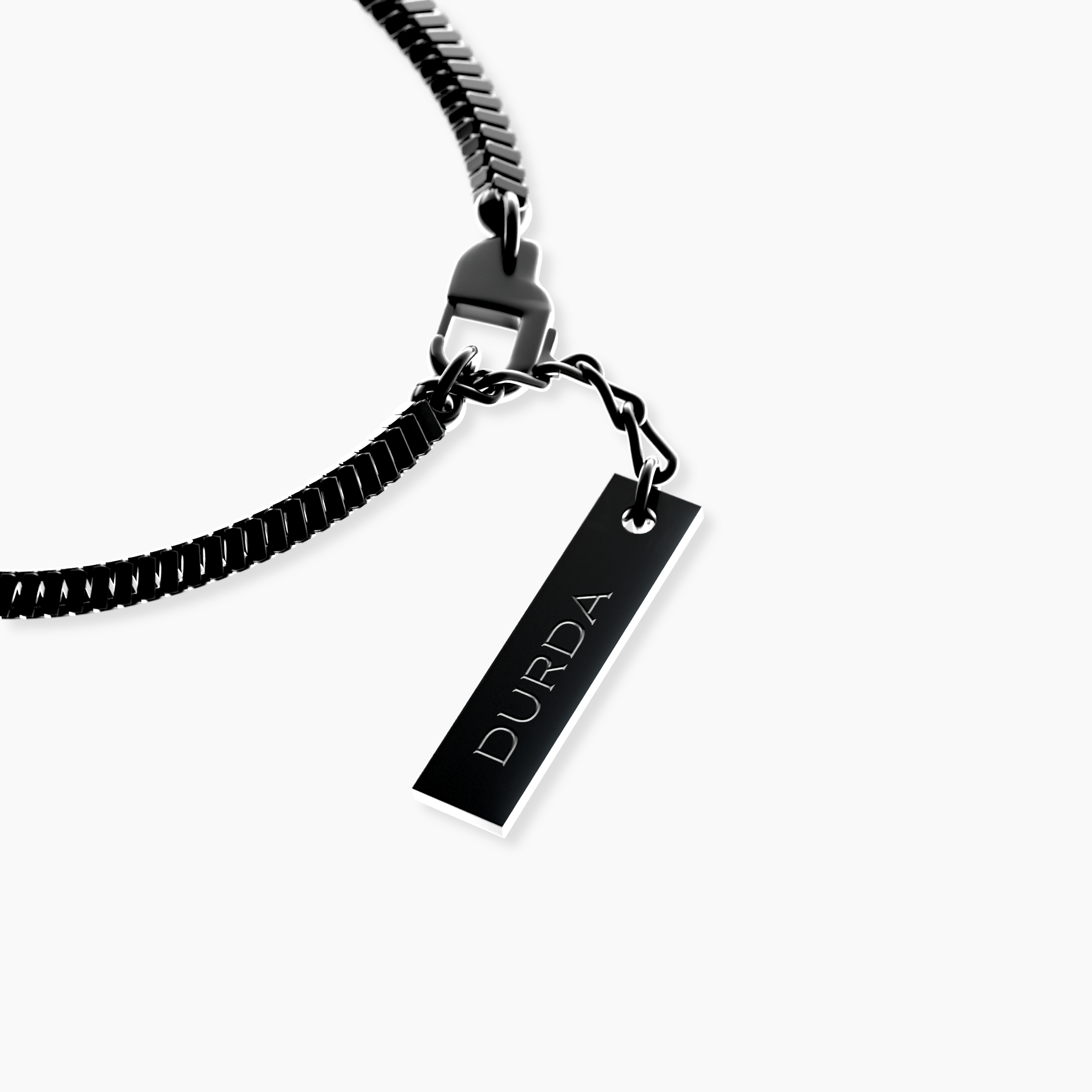 Bransoletka Square Chain Czarna Drugie zdjęcie produktu