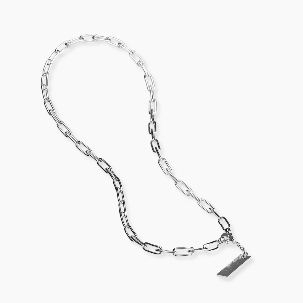 Bransoletka Clip Chain Białe Złoto