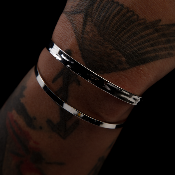 Bransoletka Wave Cuff Białe Złoto